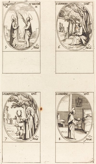 Santi Filoteo e Teotimo, San Leonardo, San Florentino, San Goffredo da Jacques Callot