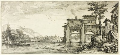 I bagnanti, da Varie scene disegnate a Firenze da Jacques Callot
