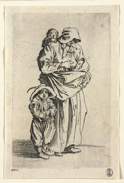 I mendicanti: Una madre e i suoi tre figli da Jacques Callot