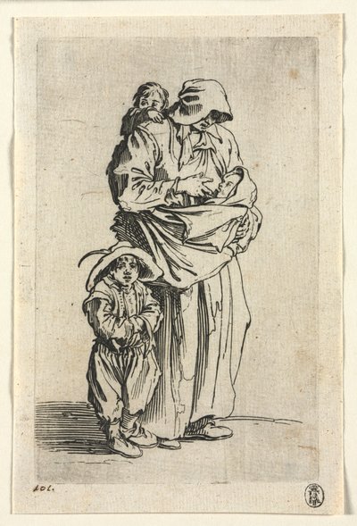 I mendicanti: una madre e i suoi tre figli da Jacques Callot