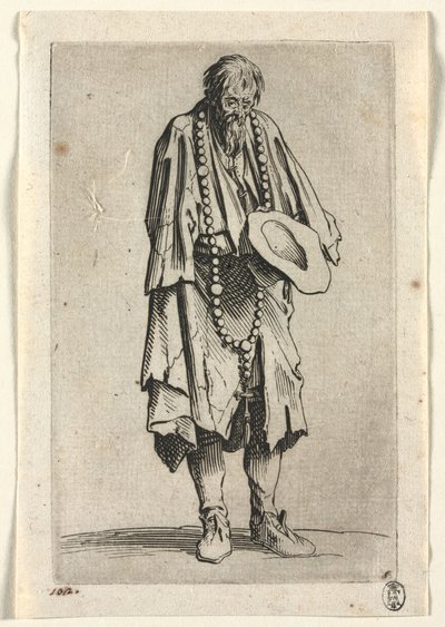 I mendicanti: Mendicante con rosario da Jacques Callot