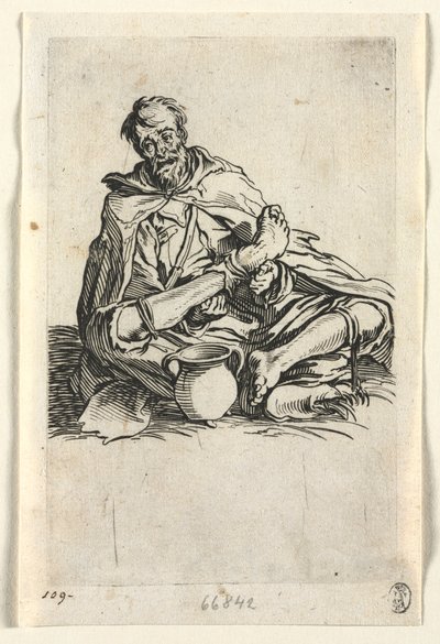 I mendicanti: Simulatore, c. 1623 da Jacques Callot