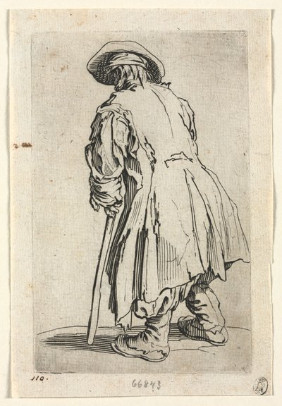 I mendicanti: Vecchio mendicante con una sola stampella da Jacques Callot