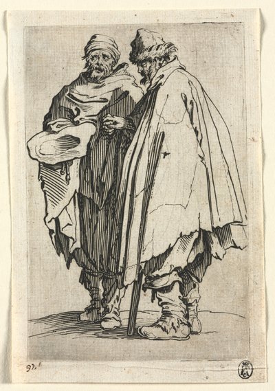 I mendicanti: Il cieco e il suo compagno, c. 1623 da Jacques Callot