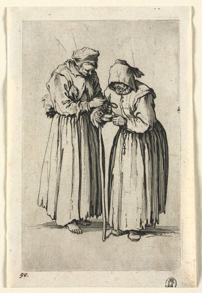I mendicanti: Due donne mendicanti da Jacques Callot