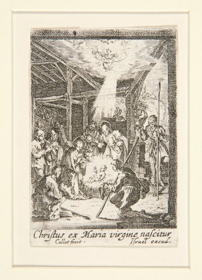 La nascita di Cristo, n. 7 da La vita della Vergine da Jacques Callot