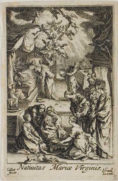 La nascita della Vergine Maria, da La vita della Vergine da Jacques Callot