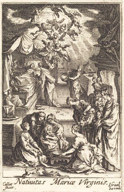 La nascita della Vergine, in o dopo il 1630 da Jacques Callot