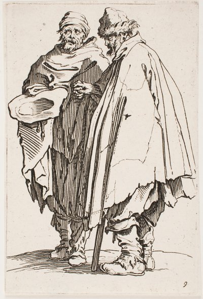 Il cieco e il suo compagno, n. 9 della serie I mendicanti da Jacques Callot