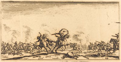 Il combattimento di cavalleria con pistole da Jacques Callot