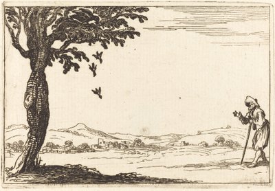 Il corvo e i suoi piccoli da Jacques Callot