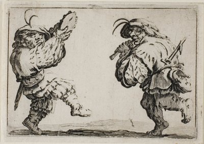 I Ballerini con un Flauto e un Tamburello, dai Capricci da Jacques Callot