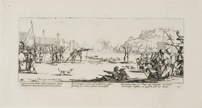 Il plotone di esecuzione, tavola dodici da Le Miserie della Guerra da Jacques Callot