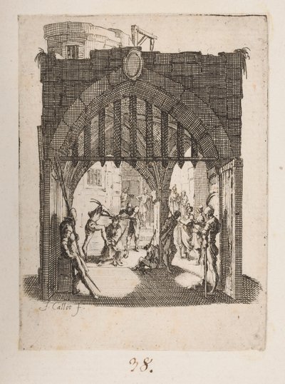 La Flagellazione, no. 6 di 11 da La Petite Passion da Jacques Callot