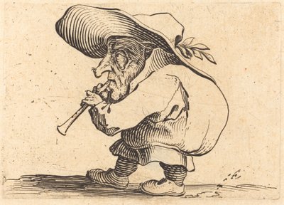 Il suonatore di flauto da Jacques Callot