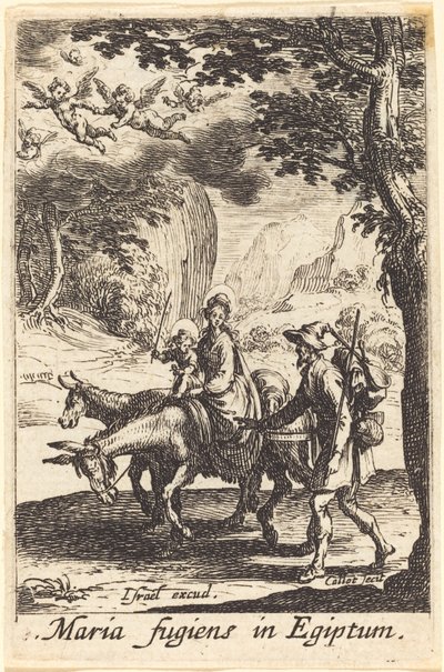 La fuga in Egitto da Jacques Callot