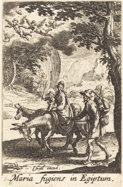 La fuga in Egitto da Jacques Callot