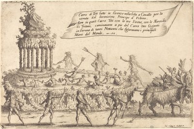 Il carro di Teti da Jacques Callot