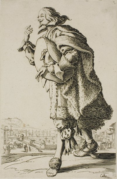 Il geniere che saluta tenendo il cappello sotto il braccio, piatto due da La Noblesse da Jacques Callot