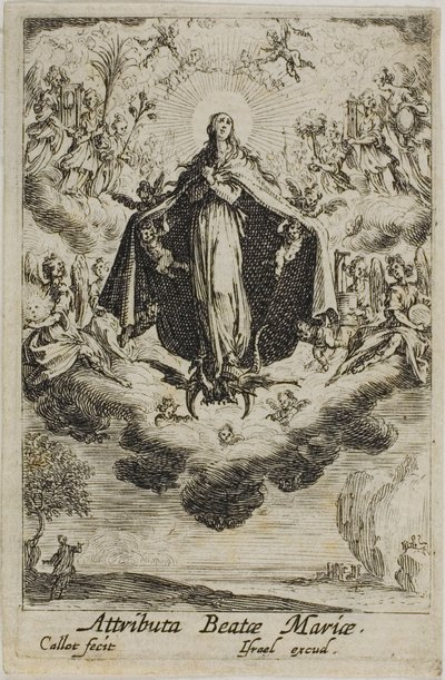 La glorificazione della Vergine, da La vita della Vergine da Jacques Callot