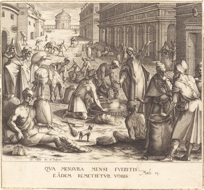 I pesatori di grano da Jacques Callot
