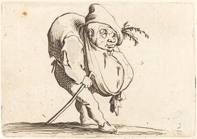 Il gobbo con un bastone da Jacques Callot