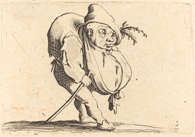 Il gobbo con un bastone da Jacques Callot