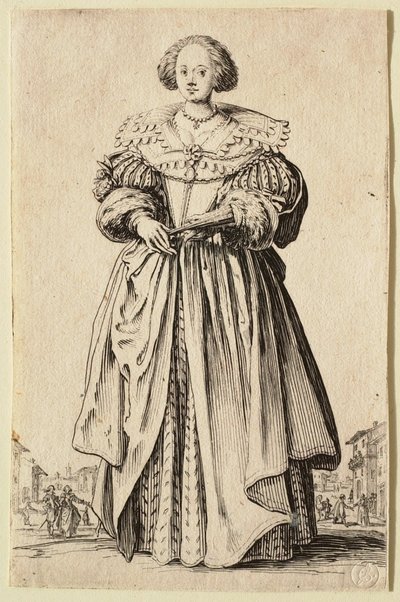 La dama con il ventaglio da Jacques Callot
