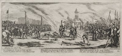 Le grandi miserie della guerra: Bruciatura sul rogo da Jacques Callot