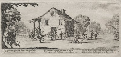 Le Grandi Miserie della Guerra: Saccheggio, 1633 da Jacques Callot