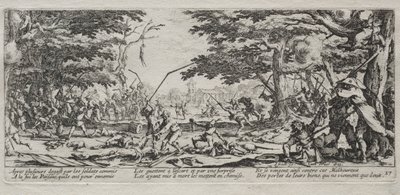 Le grandi miserie della guerra: la vendetta dei contadini, 1633 da Jacques Callot