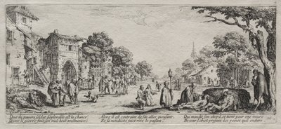 Le grandi miserie della guerra: I mendicanti e i morenti da Jacques Callot