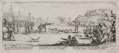 Le grandi miserie della guerra: Il plotone di esecuzione, 1633 da Jacques Callot