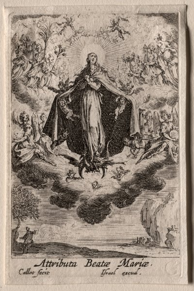 La vita della Vergine: Gli attributi della Vergine da Jacques Callot