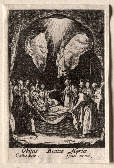 La vita della Vergine: La sepoltura della Vergine da Jacques Callot