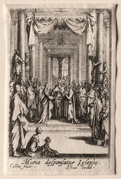 La vita della Vergine: Il matrimonio della Vergine da Jacques Callot