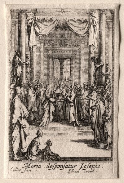 La vita della Vergine: Il matrimonio della Vergine da Jacques Callot