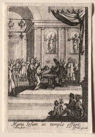 La vita della Vergine: La presentazione di Cristo al Tempio da Jacques Callot