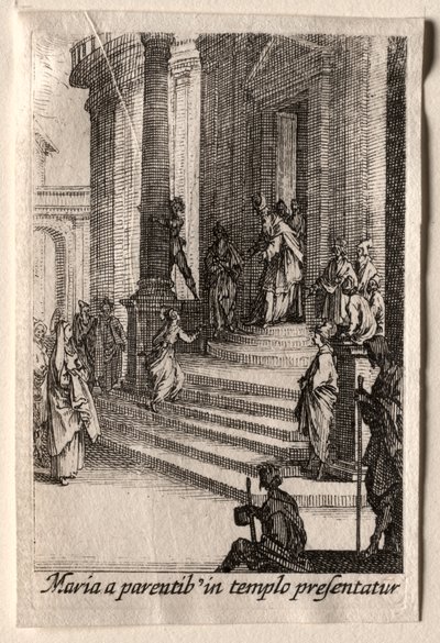 La vita della Vergine: La presentazione della Vergine al Tempio da Jacques Callot