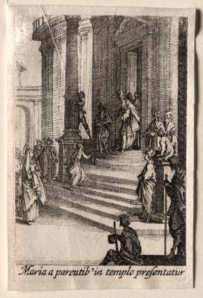 La Vita della Vergine: La Presentazione della Vergine nel Tempio da Jacques Callot