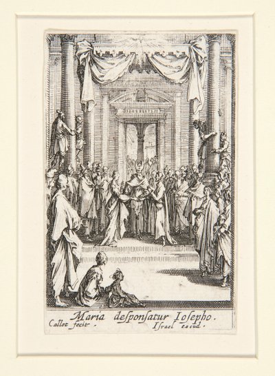 Il matrimonio della Vergine, n. 4 da La vita della Vergine da Jacques Callot