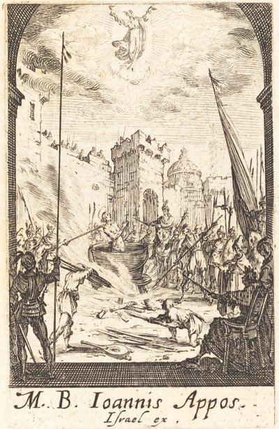Il martirio di San Giovanni Evangelista da Jacques Callot