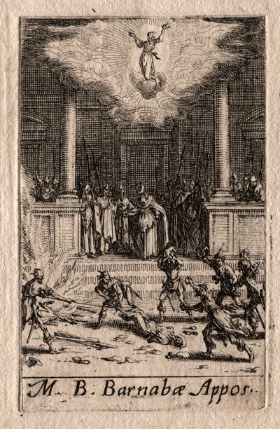 Il Martirio degli Apostoli: San Barnaba da Jacques Callot