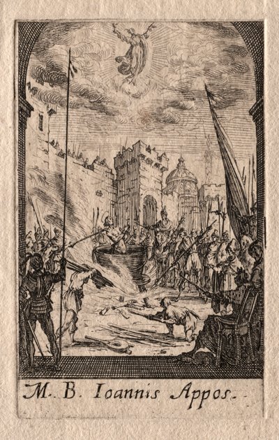 Il Martirio degli Apostoli: San Giovanni Evangelista da Jacques Callot
