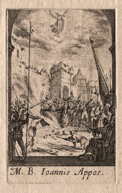 Il martirio degli apostoli: San Giovanni Evangelista da Jacques Callot
