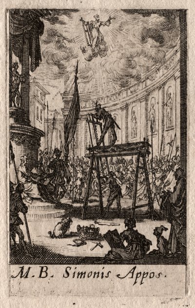 Il Martirio degli Apostoli: San Simone da Jacques Callot