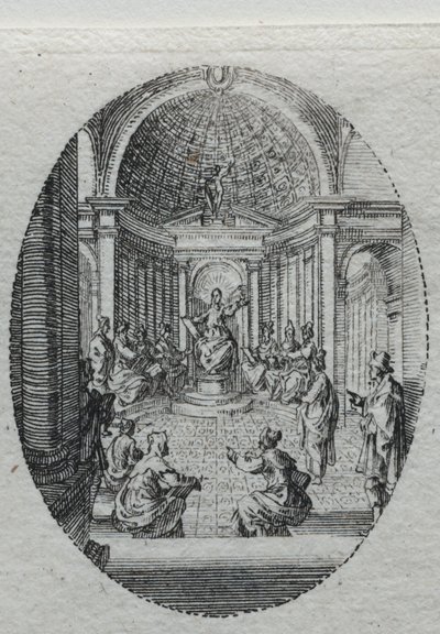 I misteri della Passione: Cristo che disputa con i dottori da Jacques Callot