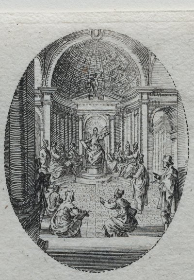 I misteri della Passione: Cristo disputa con i dottori da Jacques Callot