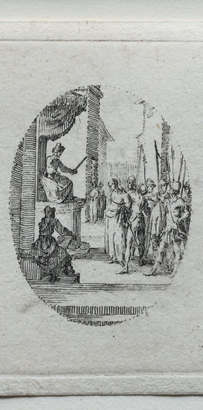 I Misteri della Passione: Cristo davanti a Pilato da Jacques Callot