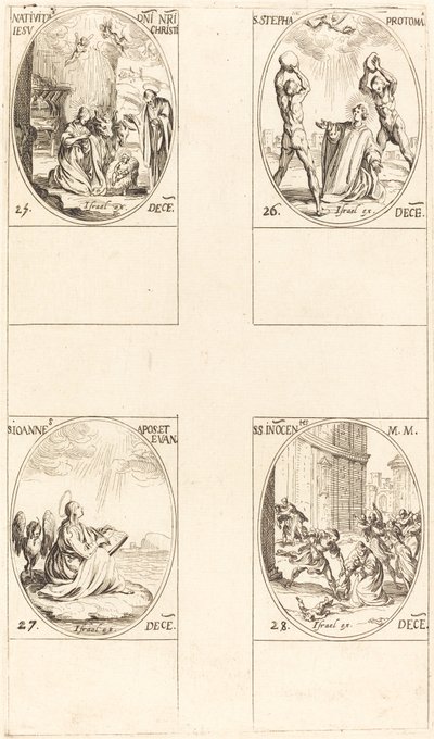 La Natività, Santo Stefano, San Giovanni, Santi Innocenti da Jacques Callot